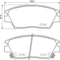 Jogo de 4 pastilhas de freio BREMBO P 77 001