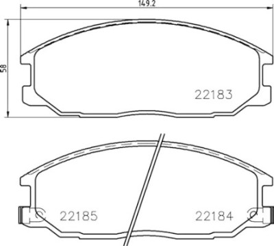 Jogo de 4 pastilhas de freio BREMBO P 77 002
