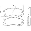 Jogo de 4 pastilhas de freio BREMBO P 78 004
