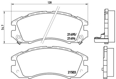 Jogo de 4 pastilhas de freio BREMBO P 78 004
