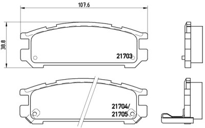 Jogo de 4 pastilhas de freio BREMBO P 78 005