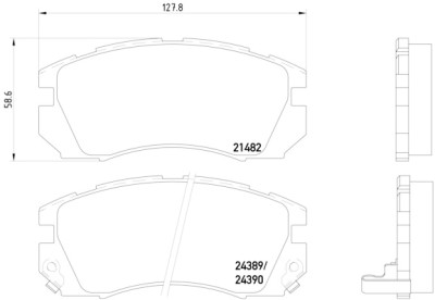 Jogo de 4 pastilhas de freio BREMBO P 78 007