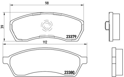 Jogo de 4 pastilhas de freio BREMBO P 78 008
