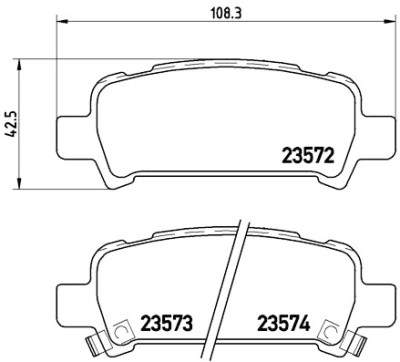 Jogo de 4 pastilhas de freio BREMBO P 78 011