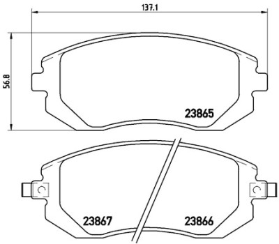 Jogo de 4 pastilhas de freio BREMBO P 78 013