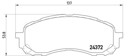 Jogo de 4 pastilhas de freio BREMBO P 78 015