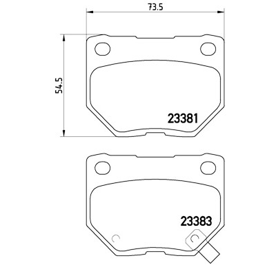 Jogo de 4 pastilhas de freio BREMBO P 78 016