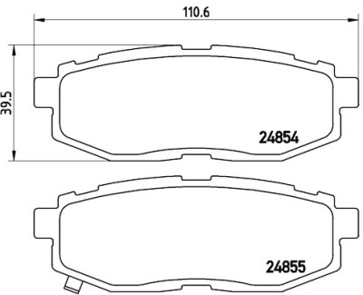 Jogo de 4 pastilhas de freio BREMBO P 78 018