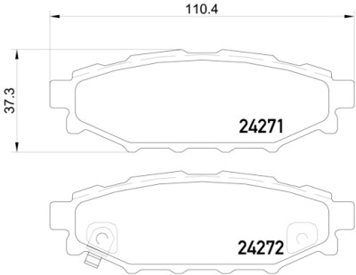 Jogo de 4 pastilhas de freio BREMBO P 78 020