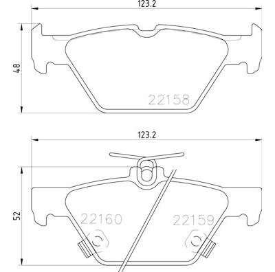 Jogo de 4 pastilhas de freio BREMBO P 78 026