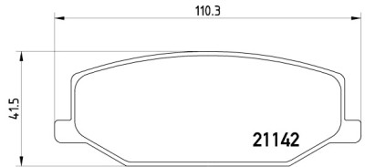 Jogo de 4 pastilhas de freio BREMBO P 79 001