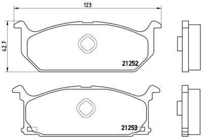 Jogo de 4 pastilhas de freio BREMBO P 79 003