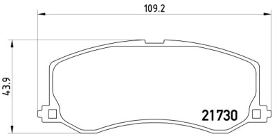 Jogo de 4 pastilhas de freio BREMBO P 79 004