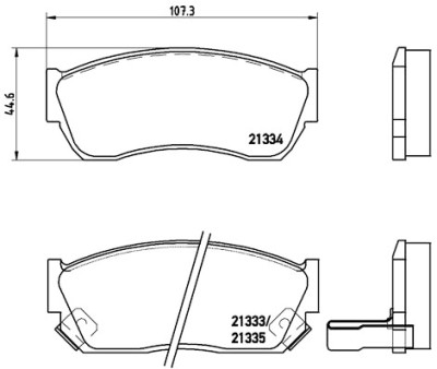 Jogo de 4 pastilhas de freio BREMBO P 79 005