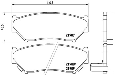 Jogo de 4 pastilhas de freio BREMBO P 79 008