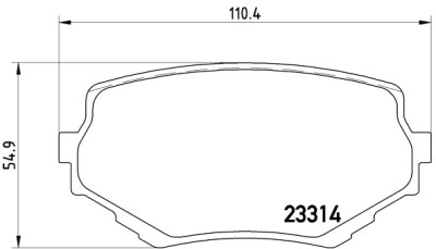 Jogo de 4 pastilhas de freio BREMBO P 79 009