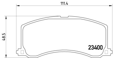 Jogo de 4 pastilhas de freio BREMBO P 79 010