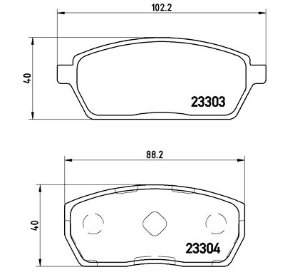 Jogo de 4 pastilhas de freio BREMBO P 79 017