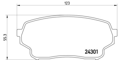 Jogo de 4 pastilhas de freio BREMBO P 79 019