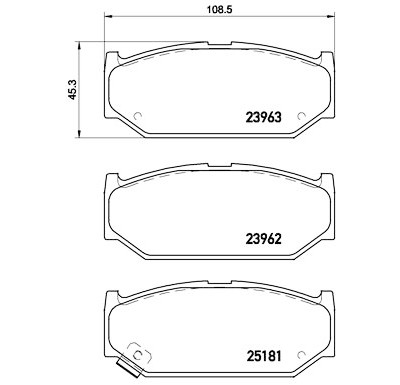 Jogo de 4 pastilhas de freio BREMBO P 79 023