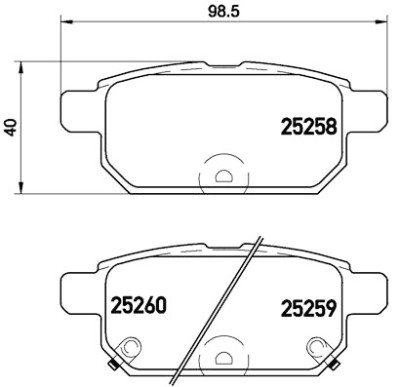 Jogo de 4 pastilhas de freio BREMBO P 79 029