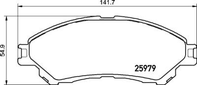 Jogo de 4 pastilhas de freio BREMBO P 79 032