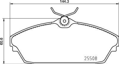 Jogo de 4 pastilhas de freio BREMBO P 82 003