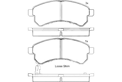 Jogo de 4 pastilhas de freio BREMBO P 82 004