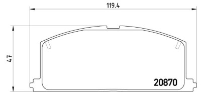 Jogo de 4 pastilhas de freio BREMBO P 83 011