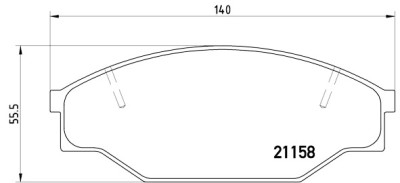 Jogo de 4 pastilhas de freio BREMBO P 83 013