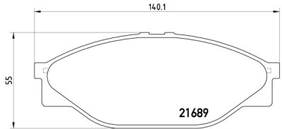 Jogo de 4 pastilhas de freio BREMBO P 83 023