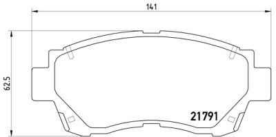 Jogo de 4 pastilhas de freio BREMBO P 83 027