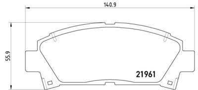 Jogo de 4 pastilhas de freio BREMBO P 83 028