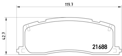 Jogo de 4 pastilhas de freio BREMBO P 83 030