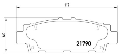 Jogo de 4 pastilhas de freio BREMBO P 83 032