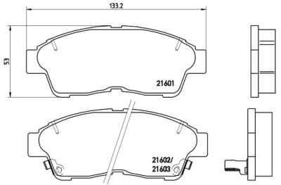 Jogo de 4 pastilhas de freio BREMBO P 83 034