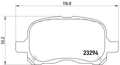 Jogo de 4 pastilhas de freio BREMBO P 83 044