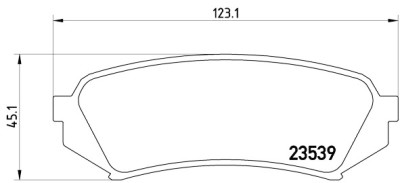 Jogo de 4 pastilhas de freio BREMBO P 83 049