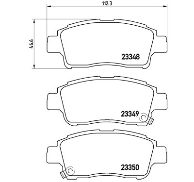 Jogo de 4 pastilhas de freio BREMBO P 83 050