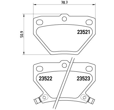Jogo de 4 pastilhas de freio BREMBO P 83 052