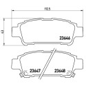 Jogo de 4 pastilhas de freio BREMBO P 83 056