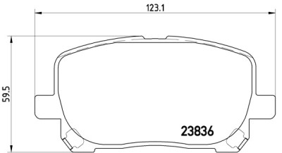Jogo de 4 pastilhas de freio BREMBO P 83 061