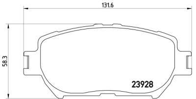 Jogo de 4 pastilhas de freio BREMBO P 83 062