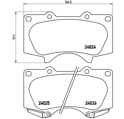 Jogo de 4 pastilhas de freio BREMBO P 83 066