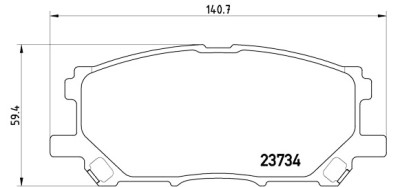 Jogo de 4 pastilhas de freio BREMBO P 83 067