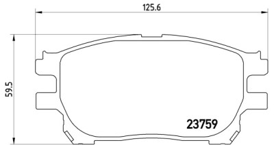 Jogo de 4 pastilhas de freio BREMBO P 83 070