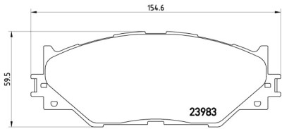 Jogo de 4 pastilhas de freio BREMBO P 83 074