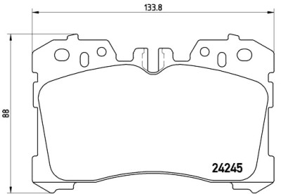 Jogo de 4 pastilhas de freio BREMBO P 83 075