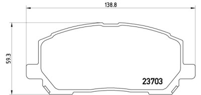 Jogo de 4 pastilhas de freio BREMBO P 83 078
