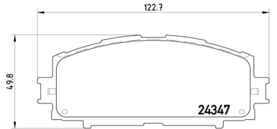 Jogo de 4 pastilhas de freio BREMBO P 83 086